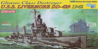 DML1027 1:350 Dragon USS Livermore DD-429 1942 ~ Smart Kit