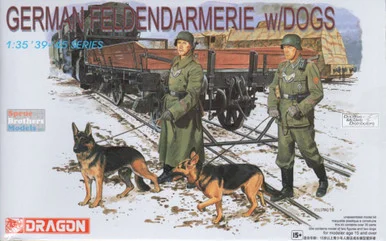 DML6098 1:35 Dragon German Feldenarmerie with Dogs Figure Set