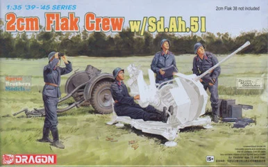 DML6368 1:35 Dragon 2cm Flak Crew Figure Set with Sd.Ah.51