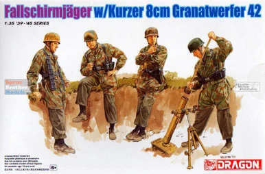 DML6373 1:35 Dragon Fallschirmjager 8cm Gr.W.42 Mortar Team (4 Figure Set)
