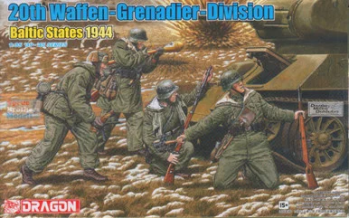 DML6477 1:35 Dragon 20th Waffen Grenadier Division, Baltic States 1944 (4 Figures Set)