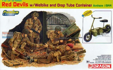 DML6585 1:35 Dragon Red Devils w/Welbike and Drop Tube Container, Arnhem 1944