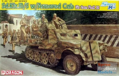 DML6677 1:35 Dragon Sd.Kfz.10/5 w/Armored Cab fur 2cm FlaK 38 ~ Smart Kit