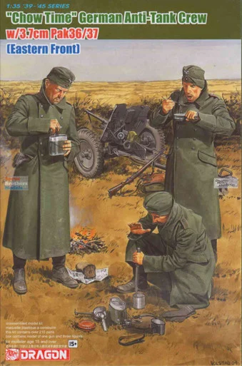 DML6697 1:35 Dragon "Chow Time" German Anti-Tank Gun Crew w/3.7cm PaK 35/36
