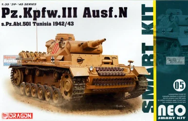 DML6956 1:35 Dragon Panzer Pz.Kpfw.III Ausf.N s.Pz.Abt.501 Tunisia 1942-43 NEO Smart Kit