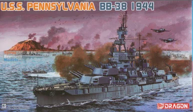 DML7041 1:700 Dragon USS Pennsylvania BB-38 1944