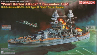 DML7127 1:700 Dragon USS Arizona BB-39 w/IJN Type 97 Kate Pearl Harbor 1941