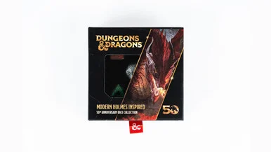 Metallic Dice Games 10962 Dungeons & Dragons 50th Anniversary Dice: Modern Holmes Inspired Set (5)