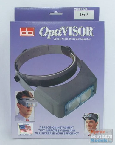 DONDA03 Donegan OptiVisor Glass Lens Binocular Headband Magnifier w/Lens Plate 1-3/4x Power at 14" #DA03