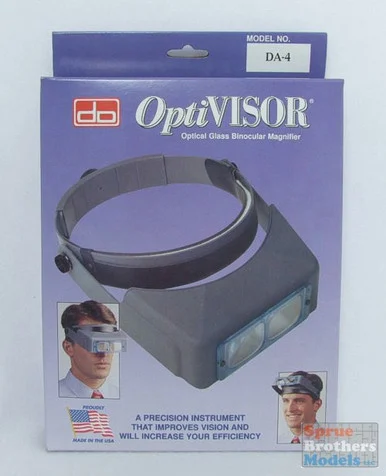 DONDA04 Donegan OptiVisor Glass Lens Binocular Headband Magnifier w/Lens Plate 2x Power at 10" #DA04