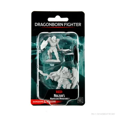 Wizkids 90303 Dungeons & Dragons Nolzur`s Marvelous Unpainted Miniatures: Dragonborn Fighter Male