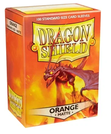 Dragon Shields: (100) Matte Orange - Arcane Tinmen