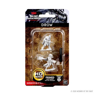 Wizkids 73189 Dungeons & Dragons Nolzur's Marvelous Unpainted Miniatures: Drow
