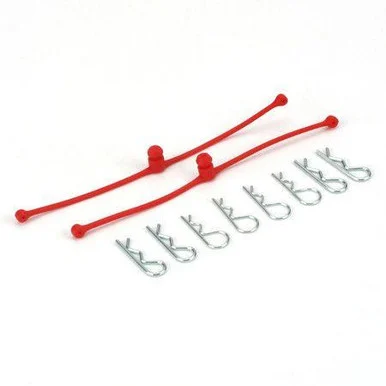 Dubro Products 2248 Body Klip Retainers, Red (2)