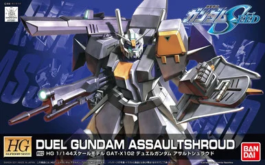 Bandai 5060359 #R02 Duel Gundam Assault Shroud GAT-X102 HG 1/144 Scale Model Kit
