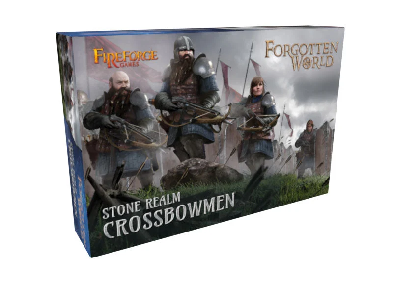 Stone Realm Dwarf Crossbowmen, 28mm Plastic Kit Figures - Fireforge Games