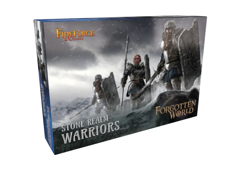Stone Realm Dwarf Warriors, 28mm Plastic Kit Figures - Fireforge Games