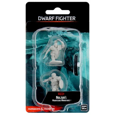 Wizkids 72617 Dungeons & Dragons Nolzur's Marvelous Unpainted Miniatures: Dwarf Female Fighter