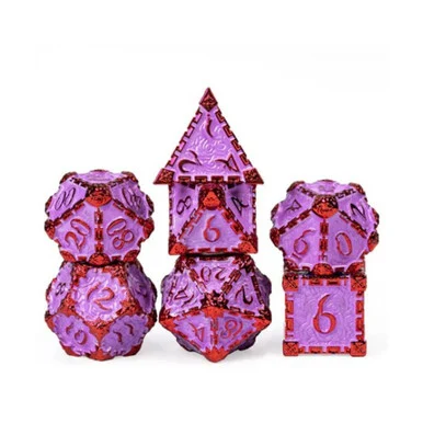 Foam Brain Games 4328 Dagger of Venom: Fairie Purple - Metal RPG Dice Set