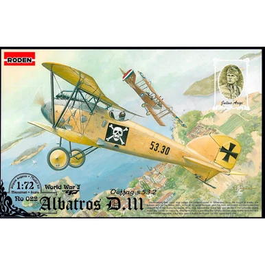 Roden 22 Albatros D.III Oeffag s.53 WWI BiPlane 1/72 Scale Model Kit