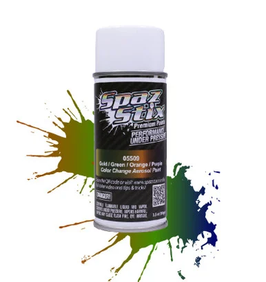 Spaz Stix 05509 Color Change Paint Gold/ Green/Orange/Purple Aerosol 3.5oz