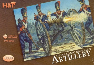HaT Industrie 8038 Bavarian Artillery 1/72 Scale Model Kit - Hat Industries