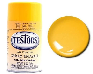 Testors 1214 Gloss Yellow Enamel Spray 3oz