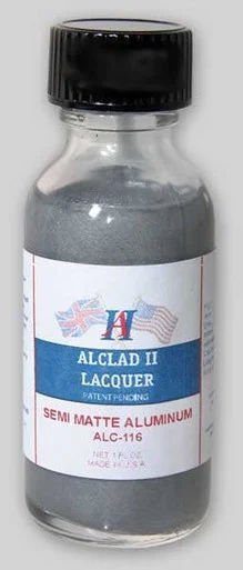 Alclad II 116 1oz. Bottle Semi Matte Aluminum Lacquer