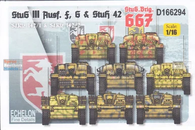 ECH166294 1:16 Echelon StuG III Ausf. F/G & StuH 42 of StuG. Brig. 667