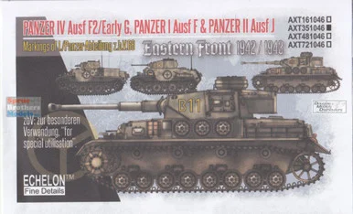 ECH351046 1:35 Echelon Panzer IV Ausf.F2/Early G, Panzer I Ausf.F & Panzer II Ausf.J Pz-Abt z.b.V. 66