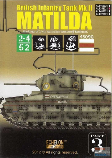 ECH352021 1:35 Echelon British Infantry Tank Mk.II Matilda 2/4th Australian Armoured Regiment