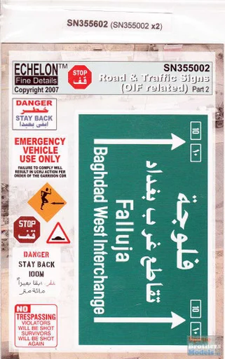 ECH355602 1:35 Echelon Road & Traffic Signs (OIF related) Part 2 [2-in1 Pack]