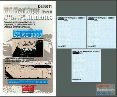 ECH356011 1:35 Echelon IDF Markings Part 1 - Digital Numerics #356011