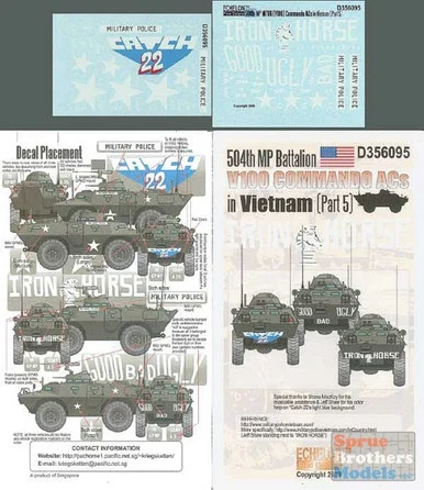 ECH356095 1:35 Echelon 504th MP Btn V100 Commando in Vietnam (pt5) #356095
