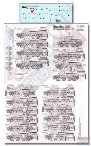 ECH356161 1:35 Echelon Russian BT-7 Model 1935, 1937 & BT-7M Lwow/Nemirov Ukraine 1941
