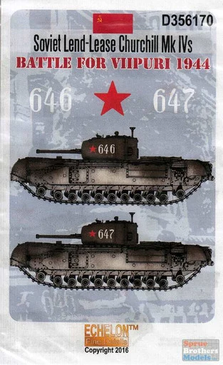ECH356170 1:35 Echelon Soviet Lend-Lease Churchill Mk.IVs Battle for Viipuri 1944