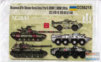 ECH356215 1:35 Echelon Ukrainian AFVs (Ukraine-Russia Crisi) Part 6: BRDM-2, BRDM-2RKhb, 2S3, BTR-70, BTR-80 & T-64B