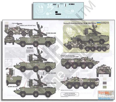 ECH356218 1:35 Echelon Ukrainian AFVs (Ukraine-Russia Crisis) Pt 7: 9K33M3, BRDM-2 & BTR-80