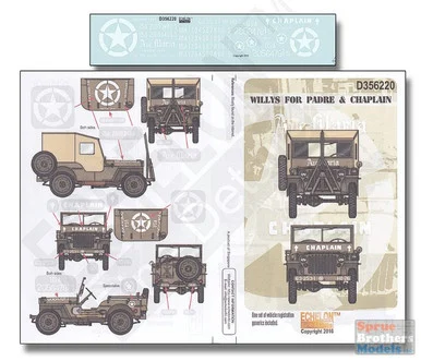 ECH356220 1:35 Echelon Willys Jeep for Padre & Chaplain