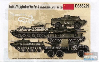ECH356229 1:35 Echelon Soviet AFVs (Afghanistan War) Part 4: Shilka, BMD-1, BRDM-2, MT-LB & Ural 4320