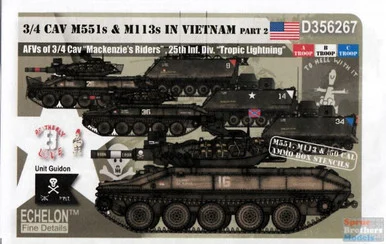 ECH356267 1:35 Echelon 3/4 CAV M551s Sheridans & M113s in Vietnam Part 2
