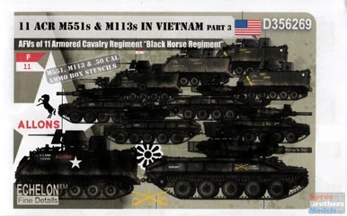 ECH356269 1:35 Echelon 11 ACR M551s Sheridan & M113s In Vietnam Part 3