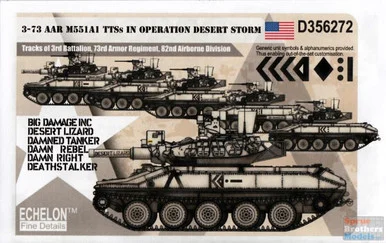 ECH356272 1:35 Echelon 3-73 AAR M551A1 Sheridan TTSs in Operation Desert Storm