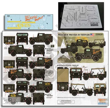ECH356281 1:35 Echelon M151 Gun Trucks in Vietnam