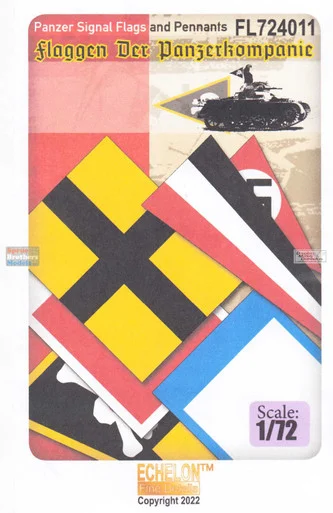 ECH724011 1:72 Echelon WW2 Panzer Signal Flags and Pennants