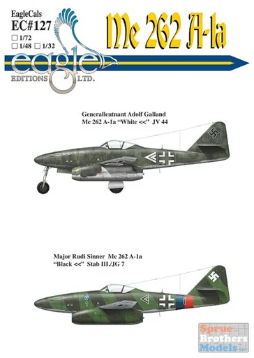 ECL72127 1:72 Eagle Editions Me 262 A-1a #72127