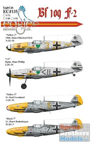 ECL32135 1:32 Eagle Editions Bf 109F-2 JG3 JG 53 JG54 #32135