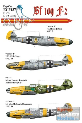 ECL32137 1:32 Eagle Editions Bf 109F-2 JG2 JG 53 JG54 #32137