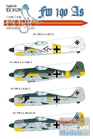 ECL48129 1:48 Eagle Editions Fw190A's #48129