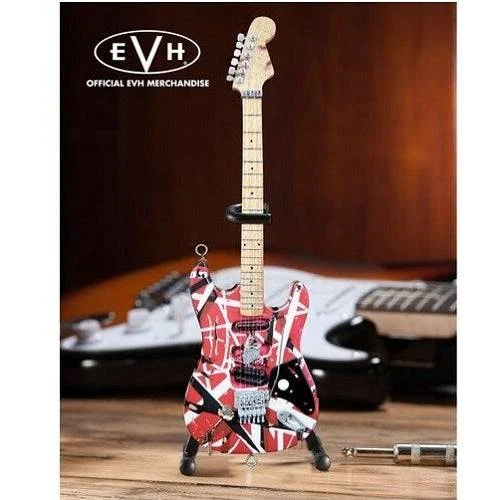 Eddie Van Halen Frankenstein Red & White Mini Guitar Replica Collectible - Axe Heaven
